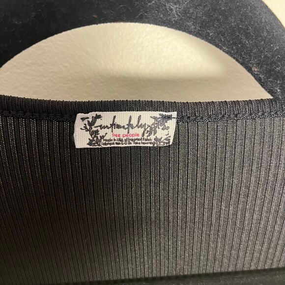 Intimately Free People Charli Bell-Sleeve Bodysuit Black Size Large Long Sleeve - Picture 6 of 8